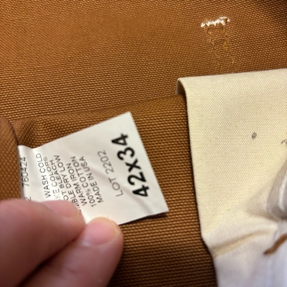 ROUND HOUSE Men Duck Canvas DOUBLE FRONT Carpenter Pants Workwear USA MADE 42x34 - Picture 5 of 7